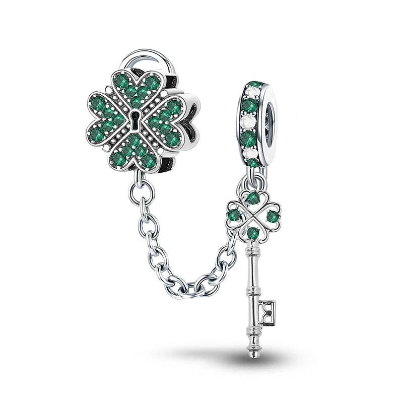 Fit Pan 925 Original Bracelets Love Heart Flower Four Leaf Clover Turtle 925 Silver Charms Beads DIY Birthday Jewelry Gift
