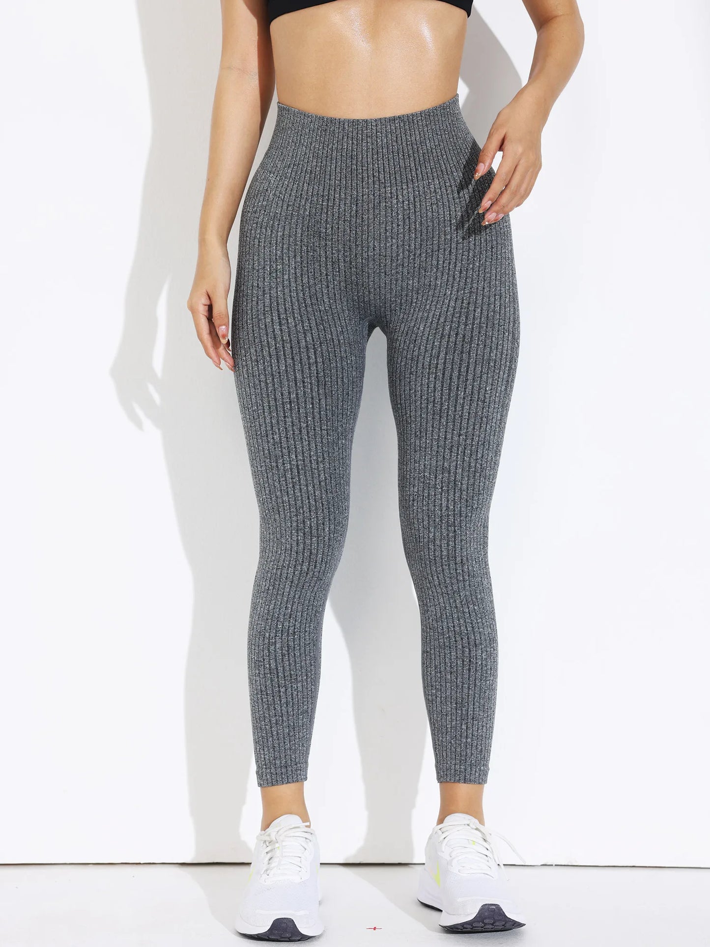 Women Sports Seamless Leggings Solid Color Yoga Gym Clothes High-Waisted Yoga Pants Fitness Overalls Clothing Tummy Control