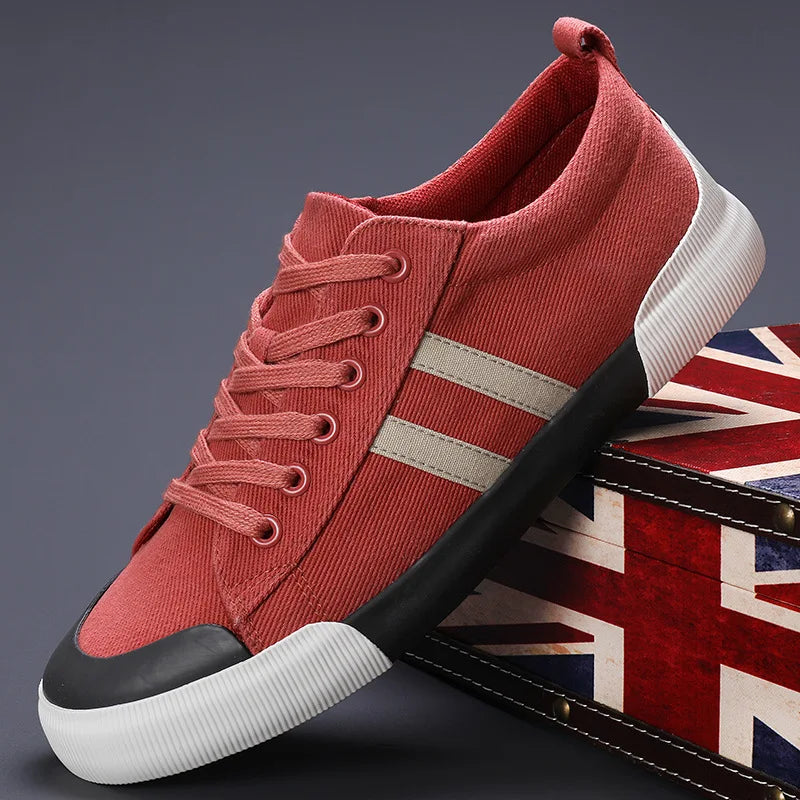2025 Men's Shoes Breathable Men's Canvas Shoes Fashion Versatile Lace Up Skateboarding Shoe for Men Lightweight Casual Sneakers