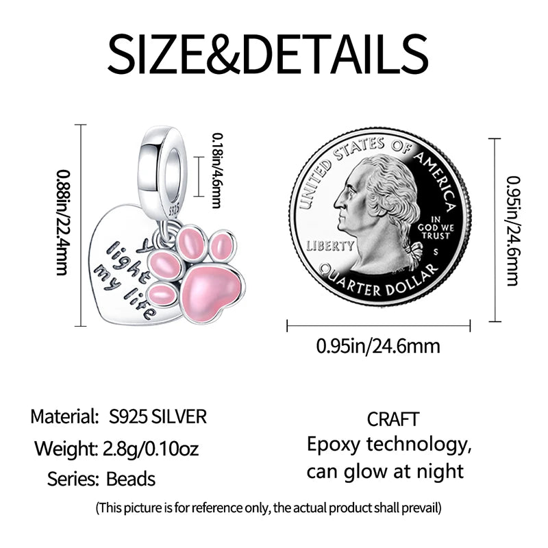 Hot Sale 925 Sterling Silver Charm Beads Glowing Luminous Firefly Star Light Bulb Pendant for Bracelet DIY Charms Jewelry