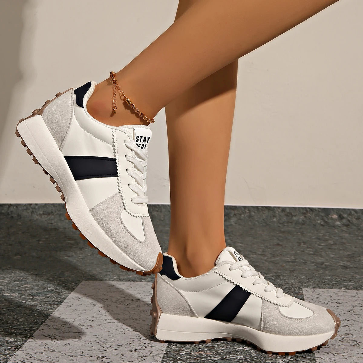 Women Sneakers 2025 New Spring Autumn Brand Luxury Vulcanize Shoes Casual Footwear Zapatillas Mujer Light Flat Breathable Shoes