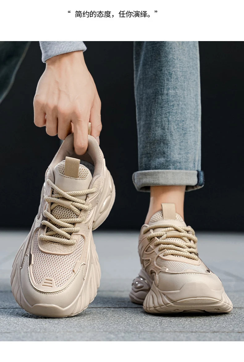 Men's light breathable casual sports shoes four seasons new soft sole anti-slip fashion outdoor running shoes students sneakers