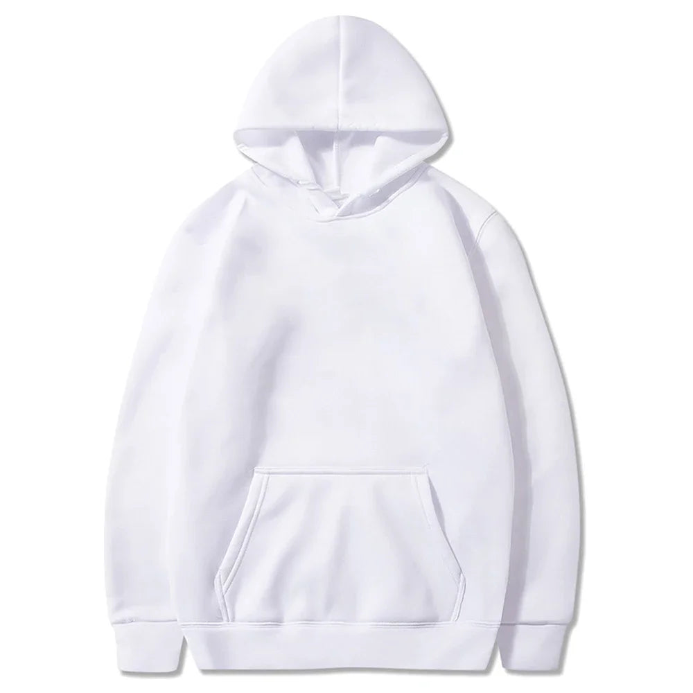 Spring Autumn Men Casual Hoodies Solid Color Fleece Warm Sweatshirts Oversize Male Tops Fashion Hoodie Pullover Multiple Colour