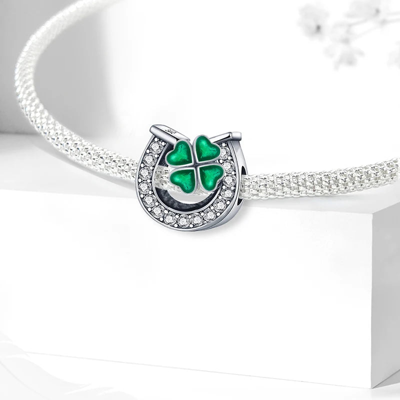 Fit Pan 925 Original Bracelets Love Heart Flower Four Leaf Clover Turtle 925 Silver Charms Beads DIY Birthday Jewelry Gift