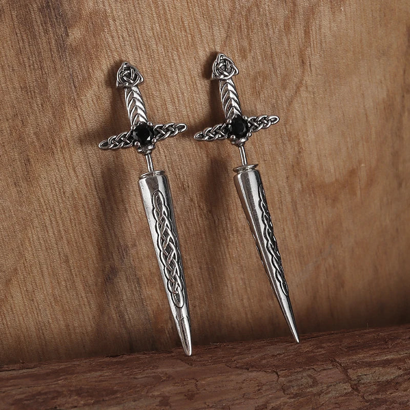 Retro Gothic Skull Earrings Hypoallergenic Earrings for Men and Women Punk Hip Hop Halloween Jewelry Gifts
