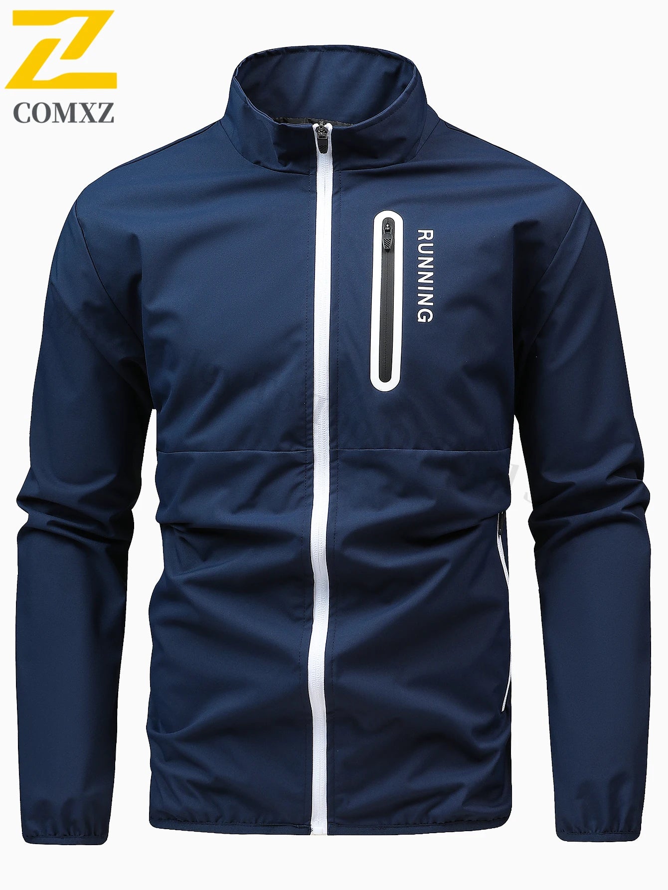 Outdoor Running Sports Jacket Mens Autumn New Casual Vertical Collar Loose Windproof Coat Hiking Fishing Zipper Baseball Jackets