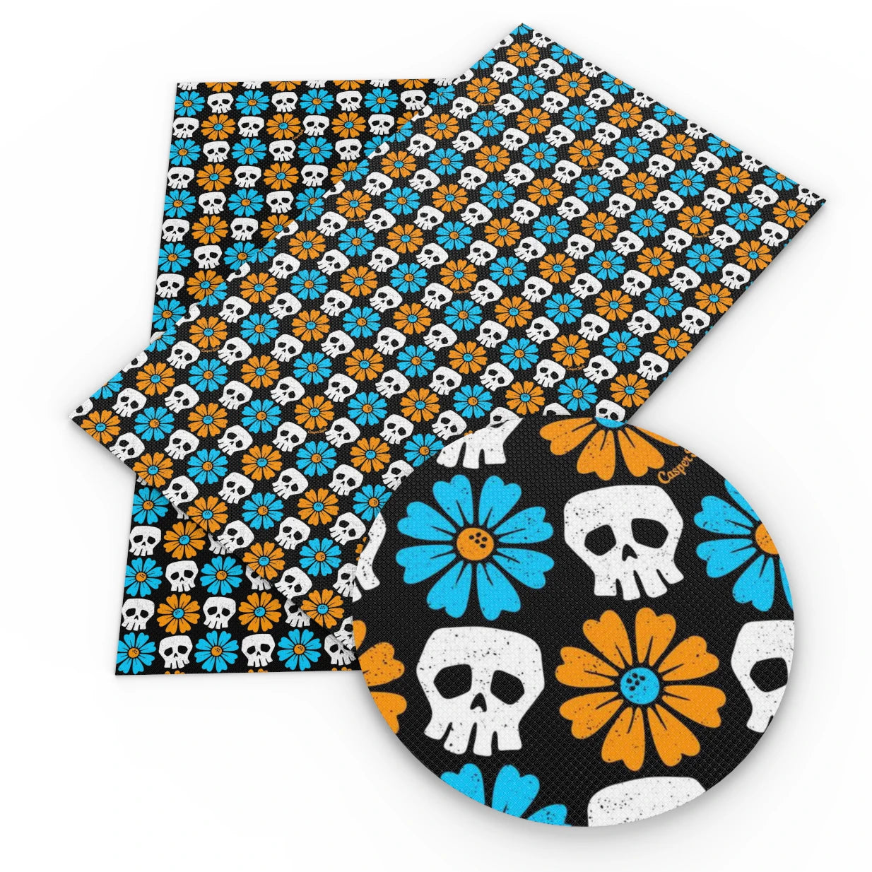 Halloween Skull Bone Skeleton Printed Polyester Pure Cotton Material Patchwork Tissue Sewing Quilting Fabrics Needlework DIY