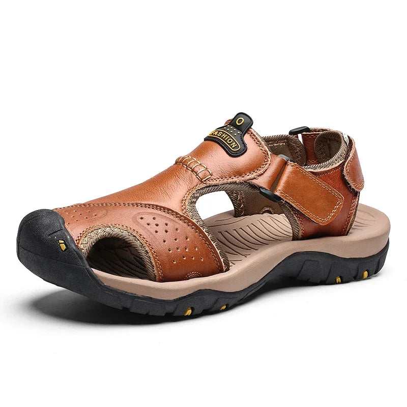 2024 New Man's shoes Genuine Leather Men Sandals Summer Men's Shoes Outdoor Water Shoes Leather Sandals For Men