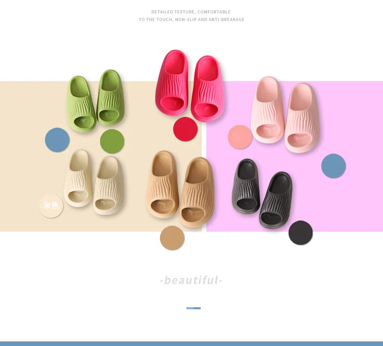 Women's Super Soft Eva Thick Platform Slides Minimalist And Comfortable Indoor Bathroom Non-Slip Slippers Women's Slippers