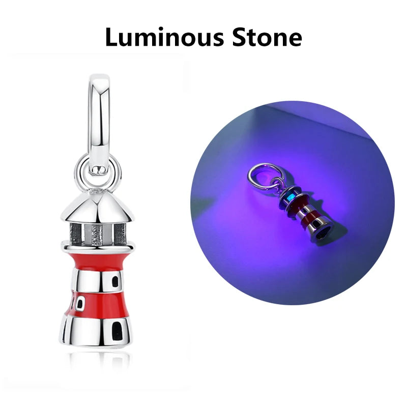 Original 925 Sterling Silver Charms Camera Suitcase London Bus Love Heart Beads Fit Bracelets Necklaces DIY Jewelry Women