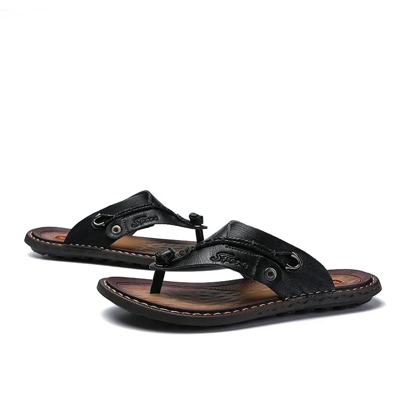 Men Handmade Braided Rope Flip-flops Mixed Colors Low Gang Summer Casual Outdoor Breathable Beach Shoes Non-slip Oxfords Slides