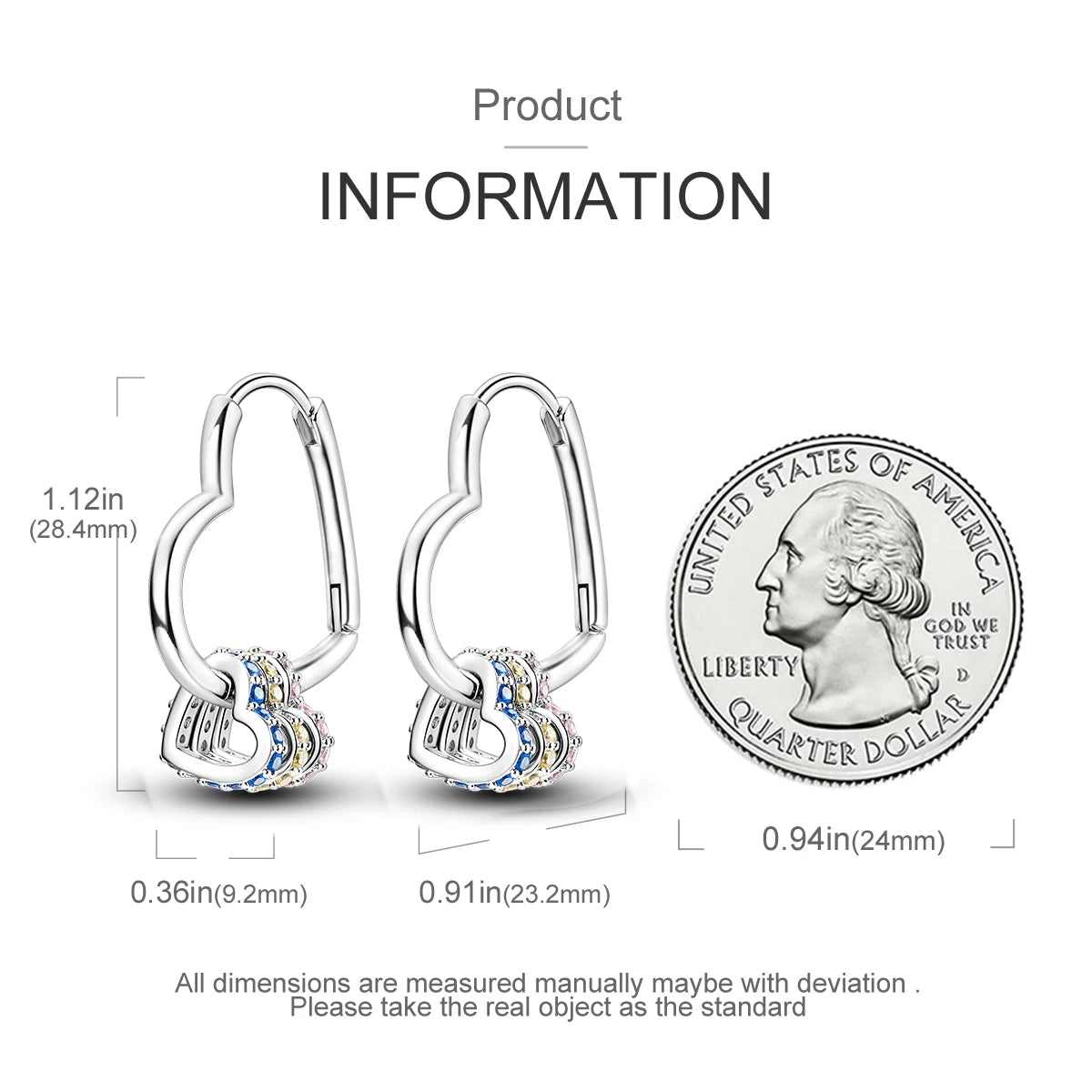 925 Silver Hoop Earrings For Woman Pendientes Zircon Heart Shape Star Eardrop Original Earring Fashion Jewelry