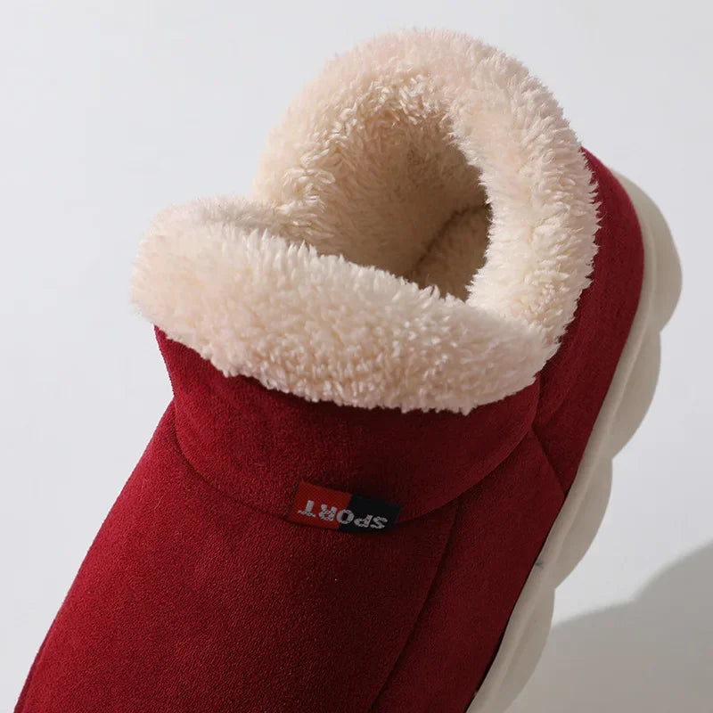Winter Women Shoes Casual House Shoes For Men 2025 Outdoor Warm Cotton Shoes For Women Indoor Plush Padded Slippers Female