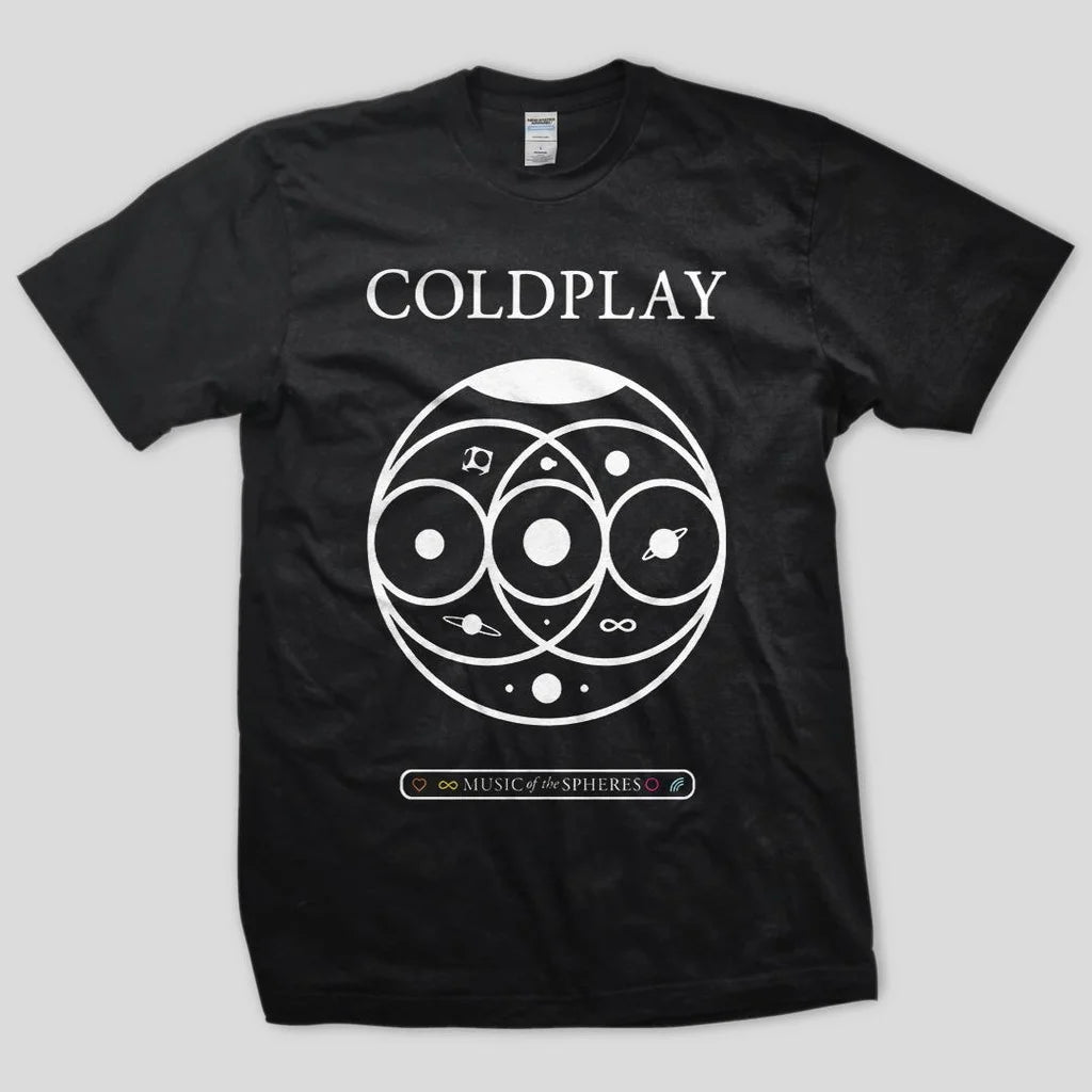 Cold-play Music of The Spheres World Tour 2025 Tshirts Cotton Tees Heavy Mental Fashion Graphic T-shirt Short Sleeve Unisex Tops