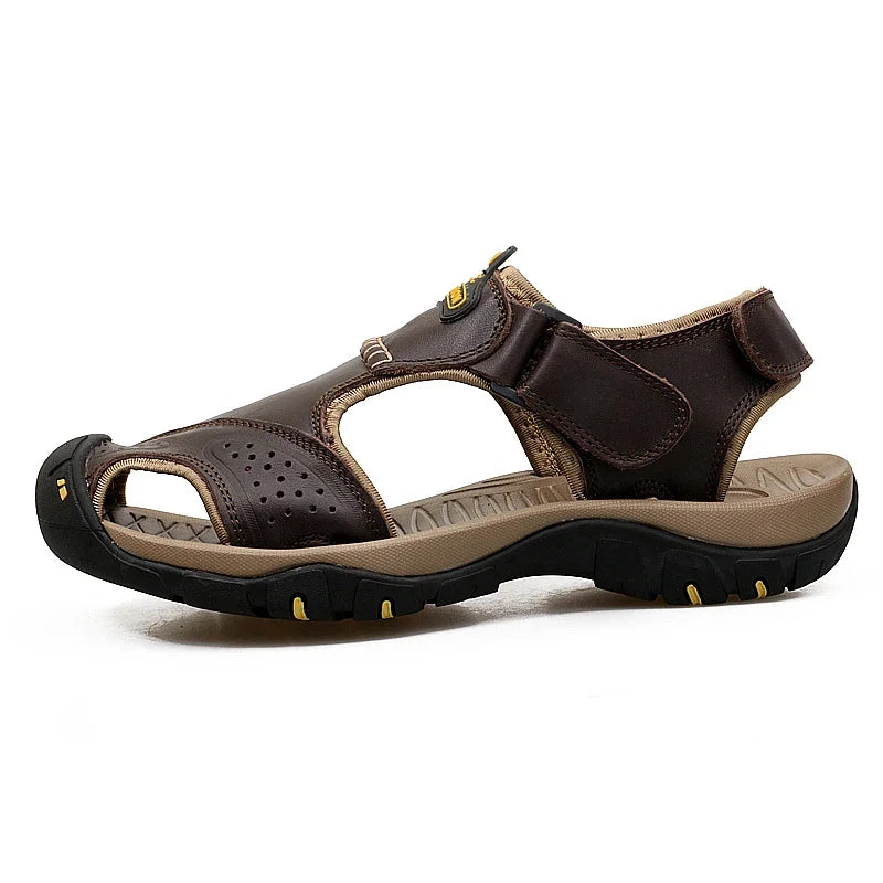 2024 New Man's shoes Genuine Leather Men Sandals Summer Men's Shoes Outdoor Water Shoes Leather Sandals For Men