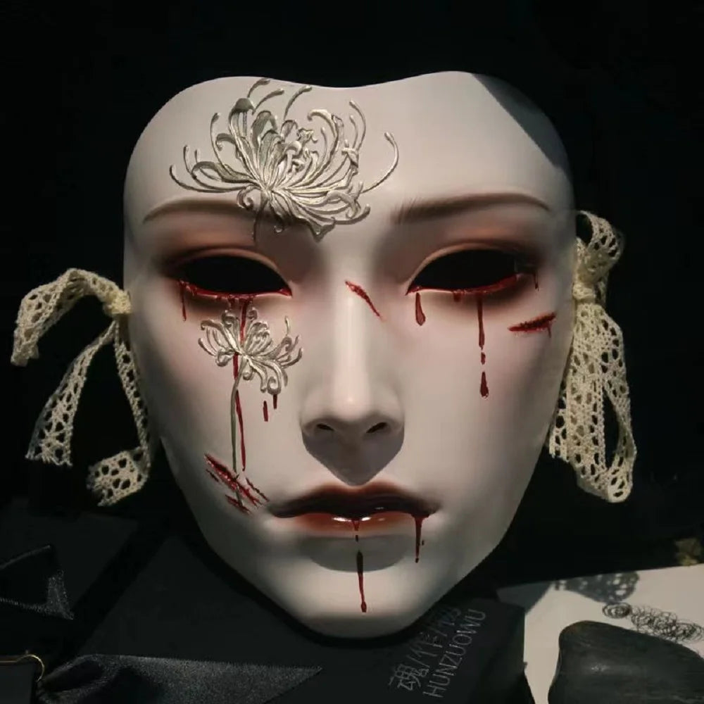 Halloween: New Ancient Women's Mask, Men's Mask, Han Costume Party Dressing National Style Full Face Ancient Dance Art