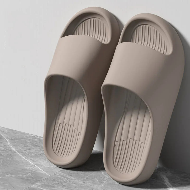 Big Size 50 51 New Summer Women's Slippers Men's Bathroom Flip Flops Concise Solid Color Shoes Home Non Slip Flats Beach Sandals