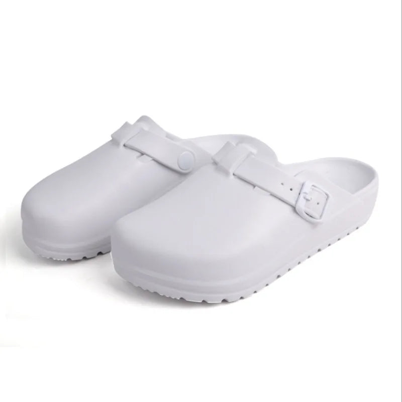 KIDMI Men Clogs Slippers Men's and Women's Slip-Resistant Work Shoes Outdoor Waterproof Nonslip Kitchen Shoes Clean Chef Shoes