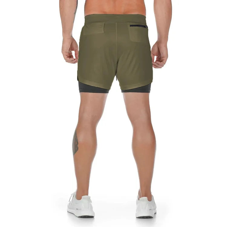 Camo Running Shorts Men Gym Sports Shorts 2 In 1 Quick Dry Workout Training Gym Fitness Jogging Short Pants Summer Men Shorts