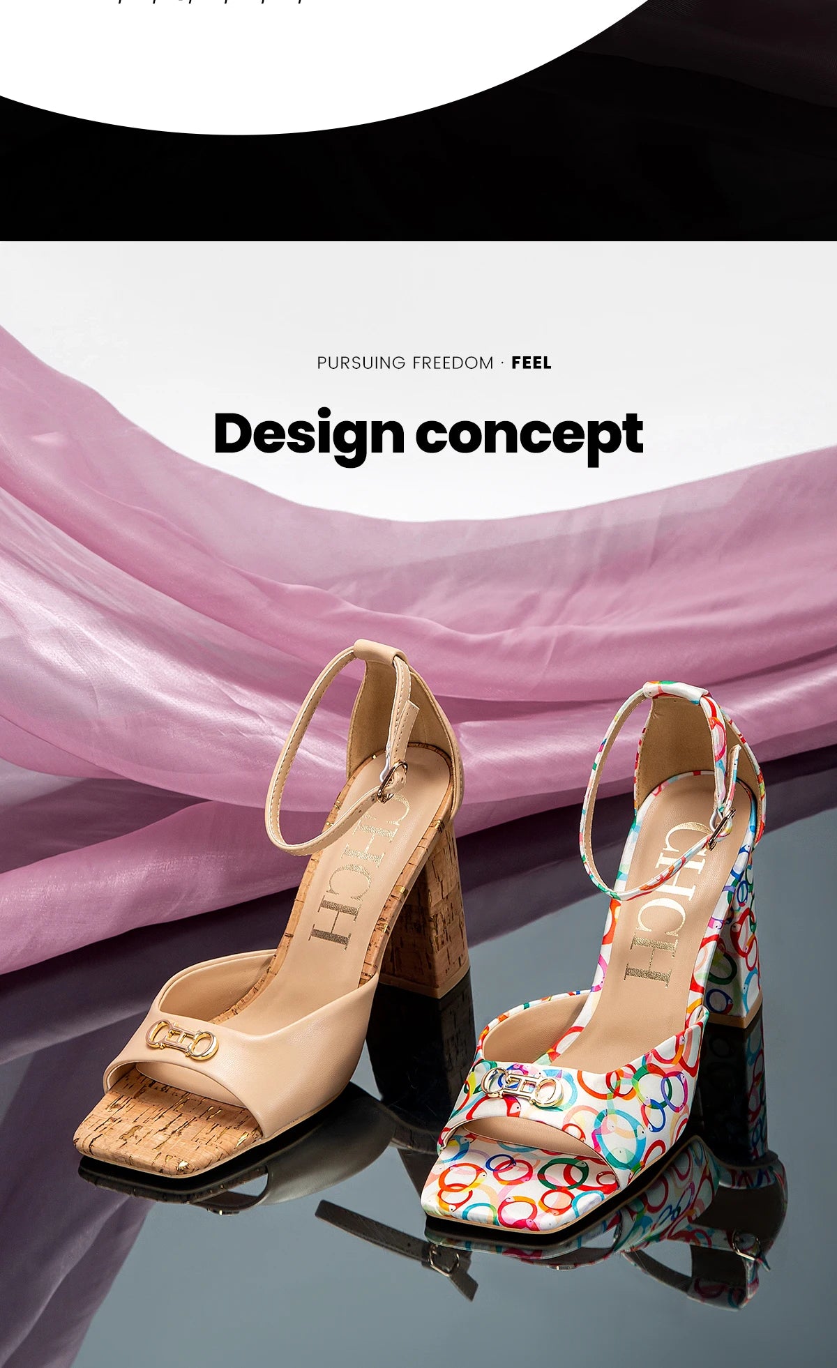 High Heels 2024 Fashion Women's Luxury Design Sandals Metallic Flower Square Toe Fine Heel Party Dress Shoes High Heels