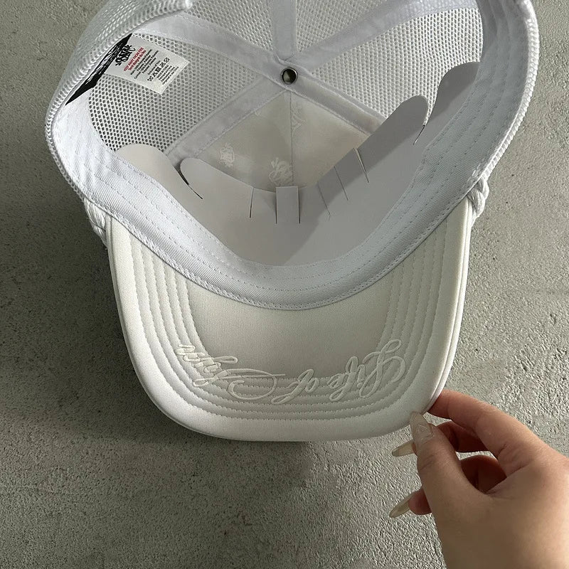 Unisex Sy Letter Printed Baseball Net Caps Spring and Summer Outdoor Adjustable Casual Hats Sunscreen Hat