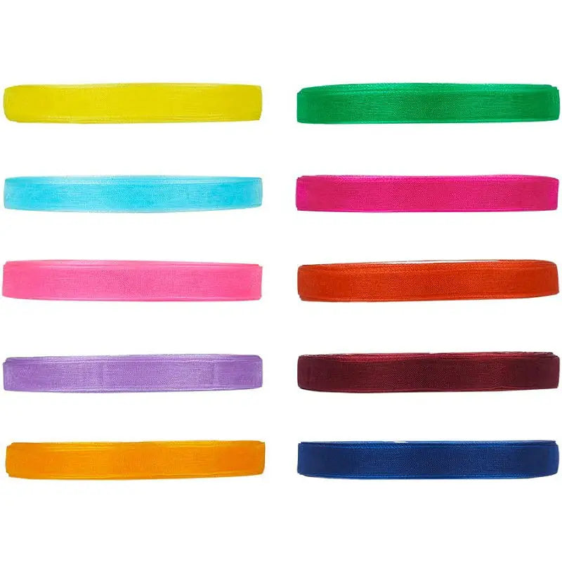 50 Yards Sheer Chiffon Ribbon Organza Lace Ribbons For DIY Crafts Christmas Halloween Wedding Decoration Gift Wrapping Fabric