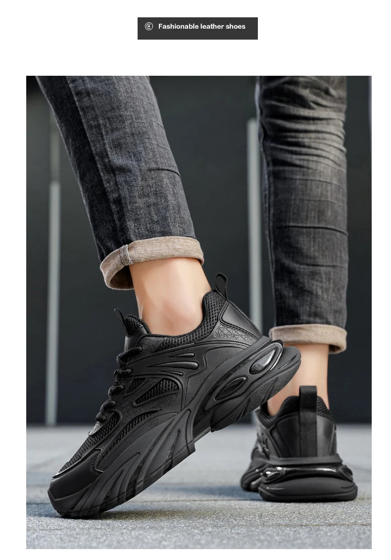 Men's light breathable casual sports shoes four seasons new soft sole anti-slip fashion outdoor running shoes students sneakers