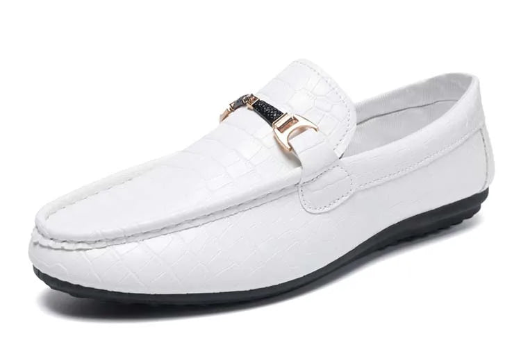 Autumn trend of 2025 men's bean shoes checkerboard casual men's shoes compound Leather men's flat shoes men's driving Size 39-46