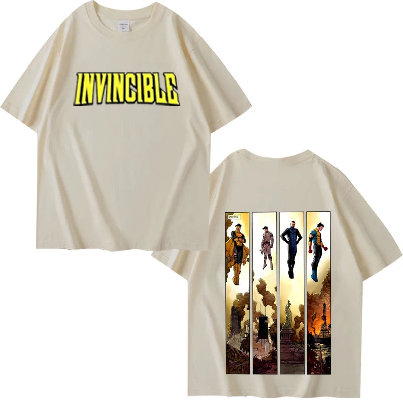 Invincible Variants Comfort Color Invincible vs Conquest T Shirt men women Oversized 100% Cotton Summer manga Unisex print tops