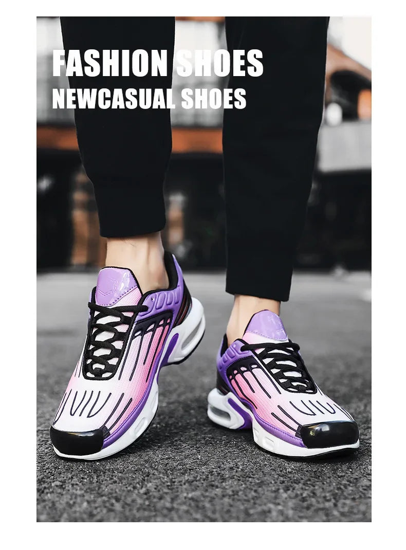 2024 New Spring Large Size Couple Air Cushion Sports Shoes Student Running Shoes Men Casual Trendy Sport Shoes Breathable