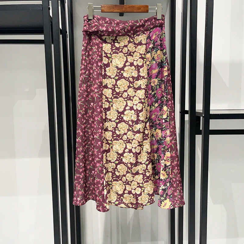 Waist Hollow out Women's Long Dress Deep V Short Sleeve 2025 Summer Lady Floral Printed Robe