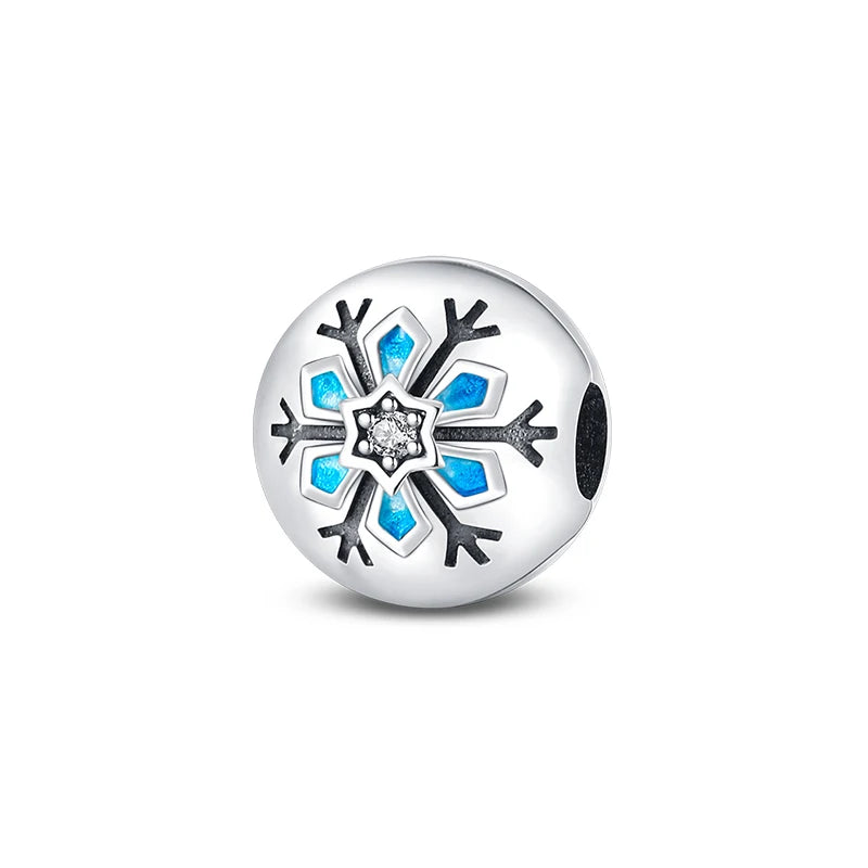 New Fireplace Snowman Sweater Sweet Romantic Christmas Winter Theme Charms Beads Fit Pan 925 Original Bracelets DIY Fine Jewelry