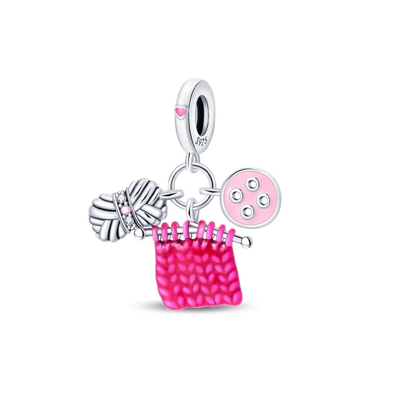 New Fireplace Snowman Sweater Sweet Romantic Christmas Winter Theme Charms Beads Fit Pan 925 Original Bracelets DIY Fine Jewelry