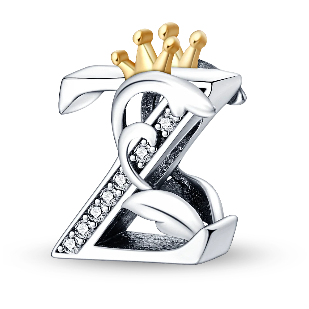 Fit Qikaola 925 Original Bracelets Charms Classic Crown 26 Letters Alphabet Charms Beads For Women Fine DIY Wedding Jewelry Gift