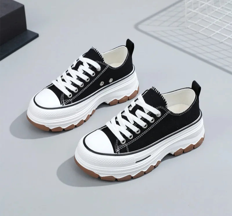 Summer Hot Sale Women's Canvas Shoes Fashion Breathable Platform Sneakers Female Flats Shoe Korean Trendy All-match Casual Shoes
