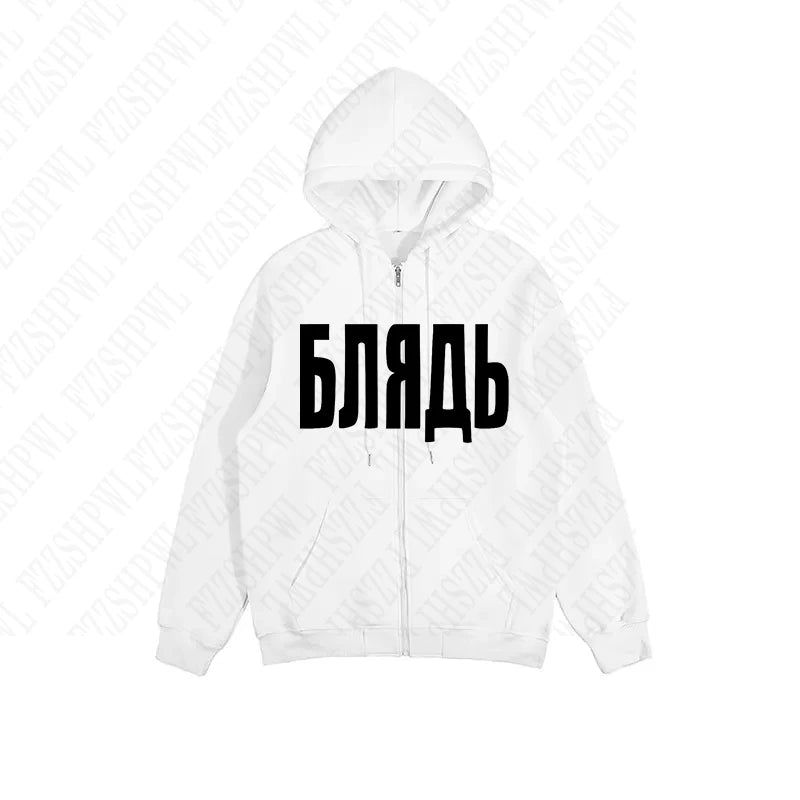 American retro fashion high street y2k harajuku diablo goth punk wind letter printing hooded fleece sets of 2025 new clothes emo