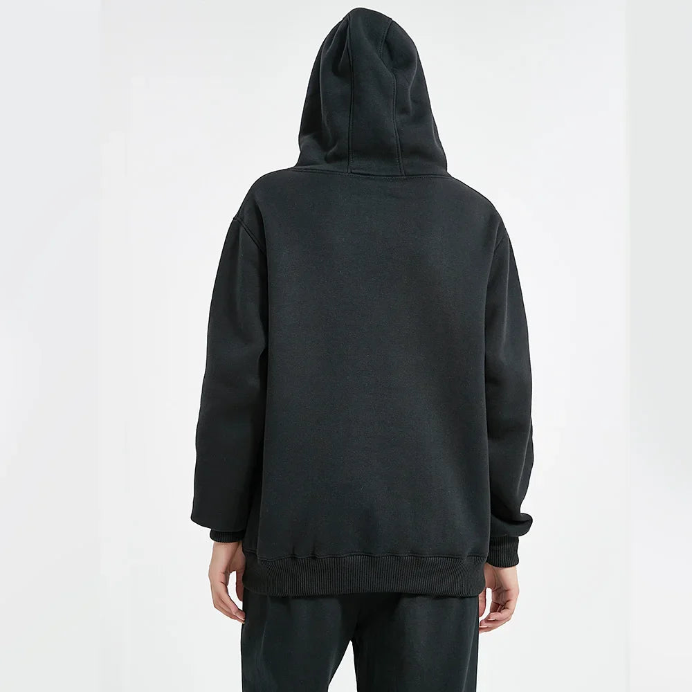 Spring Autumn Men Casual Hoodies Solid Color Fleece Warm Sweatshirts Oversize Male Tops Fashion Hoodie Pullover Multiple Colour