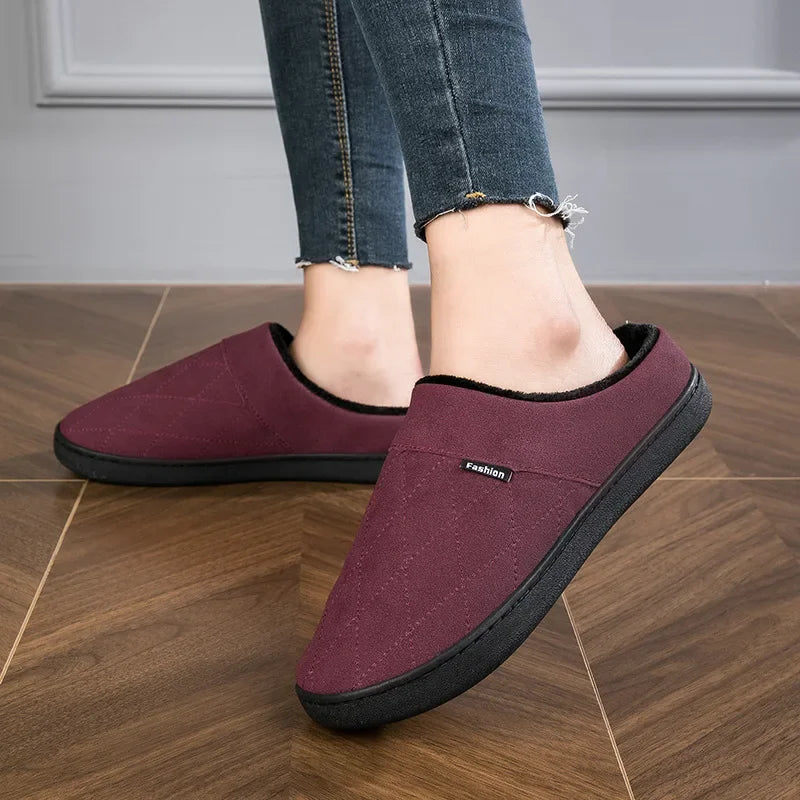 Winter Men's Cotton Slippers Warm Comfortable Men's Home Slippers Soft Velvet Women's Slippers 2025 New Home Casual Shoes 겨울슬리퍼