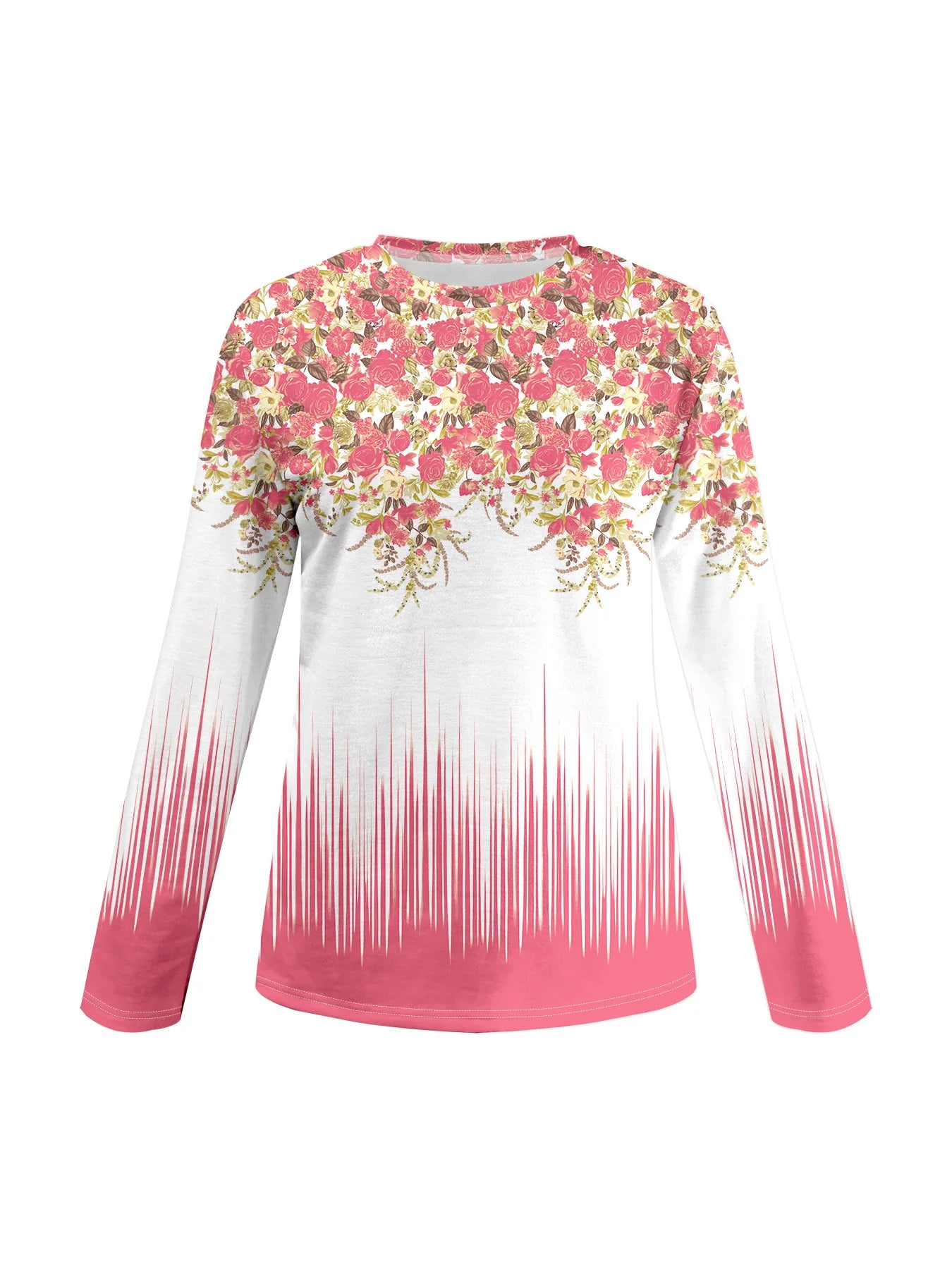 2025 Autumn and winter new fashion round neck long sleeve printed elegant casual loose hoodie