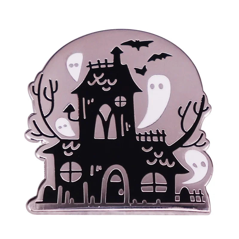 NEW Gothic Enamel Pins Halloween Terror Metal Brooch Send Friend Fans Boutique Medal Gift Fashion Anime Badges Collecting