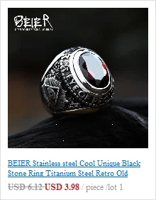 BEIER Wholesale Classic Garden Flower Skull Ring For Man Stainless Steel Man's Punk Style Jewelry BR8-071 US Size Halloween Gift