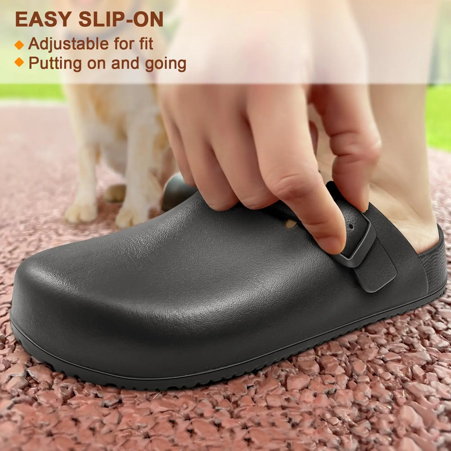 KIDMI Men Clogs Slippers Men's and Women's Slip-Resistant Work Shoes Outdoor Waterproof Nonslip Kitchen Shoes Clean Chef Shoes