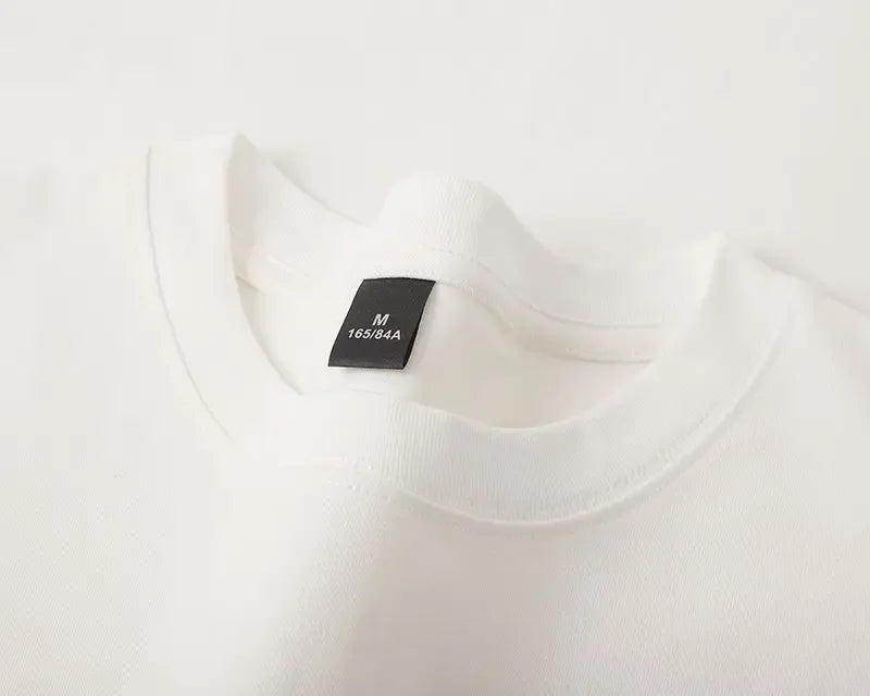 600grams 100% Cotton Men Oversized Heavyweight T Shirt Summer Women Short Sleeve Top Casual Men's Tees
