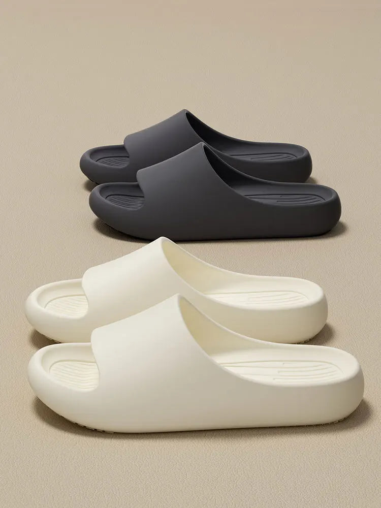 Big Size 50 51 New Summer Women's Slippers Men's Bathroom Flip Flops Concise Solid Color Shoes Home Non Slip Flats Beach Sandals