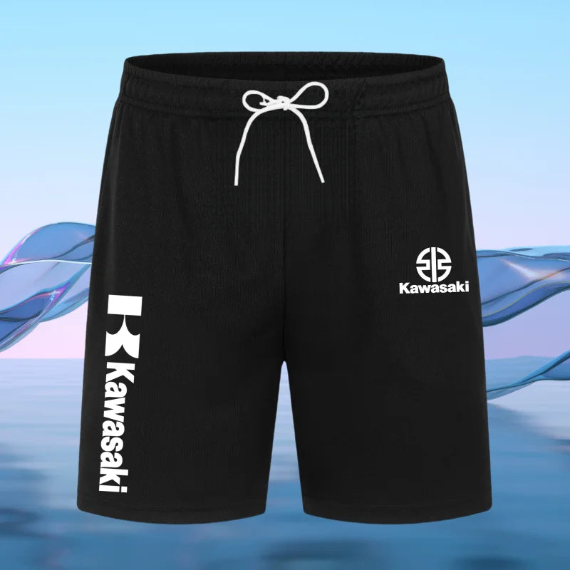 Kawasaki Summer Popular 3D Printed Quick Drying Men Breathable Motorcycle Shorts Off-road Motorcycle Sport Running Men Shorts