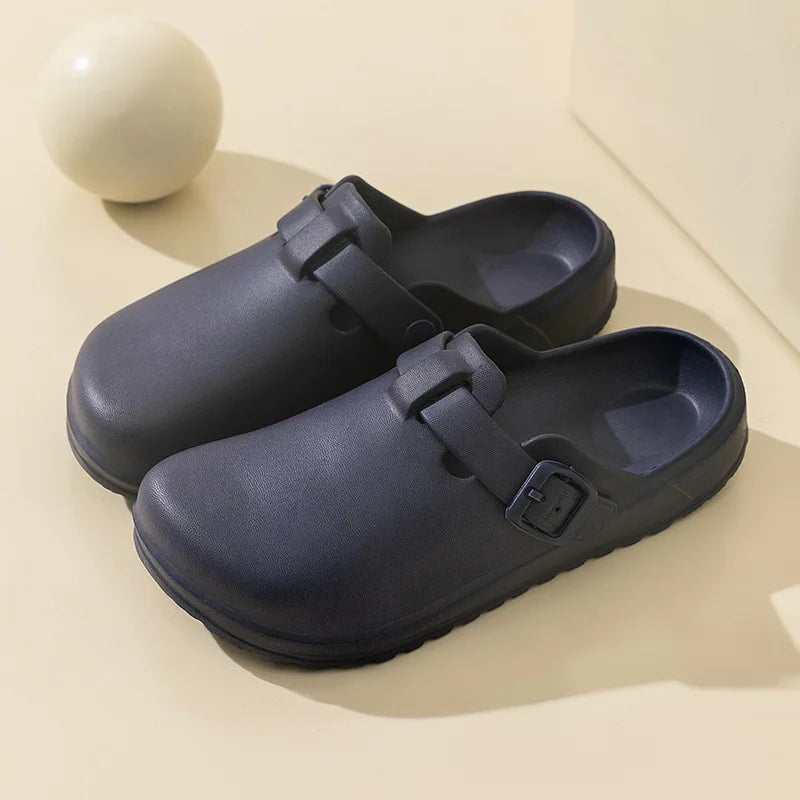 KIDMI Men Clogs Slippers Men's and Women's Slip-Resistant Work Shoes Outdoor Waterproof Nonslip Kitchen Shoes Clean Chef Shoes