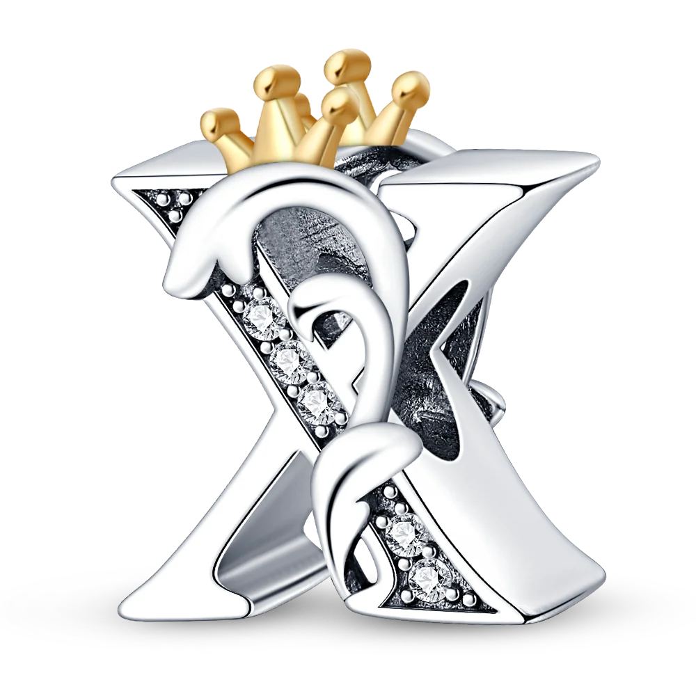 Fit Qikaola 925 Original Bracelets Charms Classic Crown 26 Letters Alphabet Charms Beads For Women Fine DIY Wedding Jewelry Gift