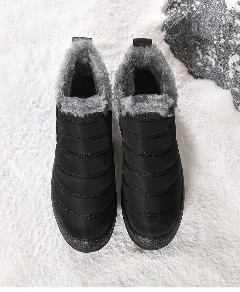 Men's Sneakers Warm Winter Sneakers With Fur Shoes Man Casual Sneaker Slip On Winter Shoes For Men Loafers 2025 Casual Shoes