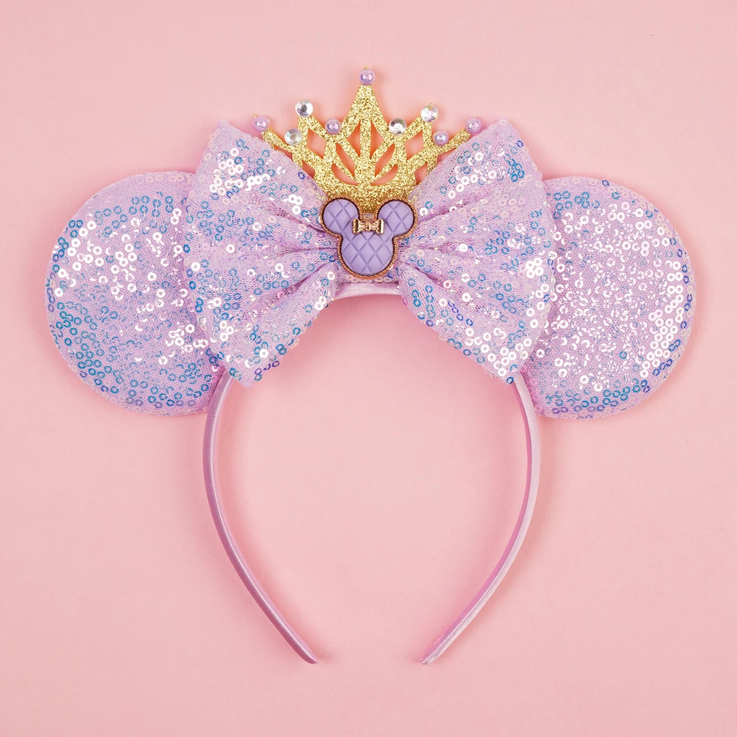 2025 New Halloween Mickey Mouse Ears Headbands Sequins Hair Bow Women Festival Party Cosplay Hairband Gift Kids Hair Accessories