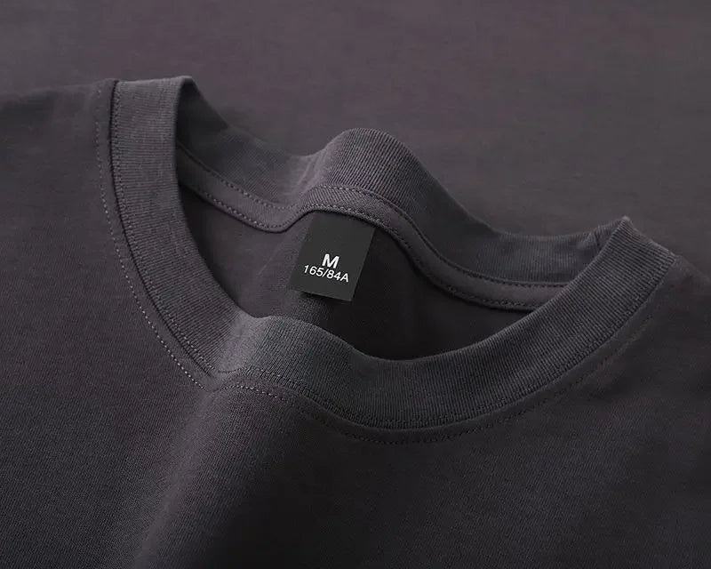 600grams 100% Cotton Men Oversized Heavyweight T Shirt Summer Women Short Sleeve Top Casual Men's Tees